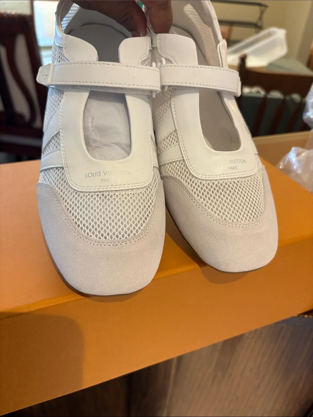 Louis Vuitton Sneakerina Mary Jane - all white colorway